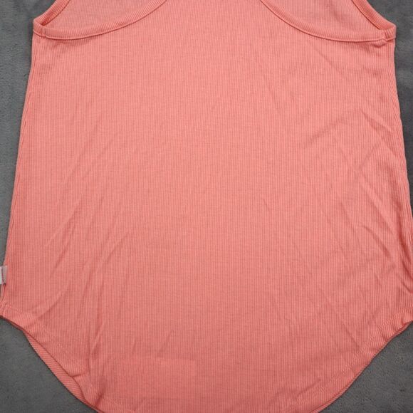 Pink Victoria Secret Shirt Womens M Pink Razor Back Scoop Neck Knit Stretch Tee - Picture 14 of 15